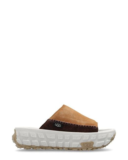 Ugg Brown Venture Daze Whipstitch Detailed Slippers