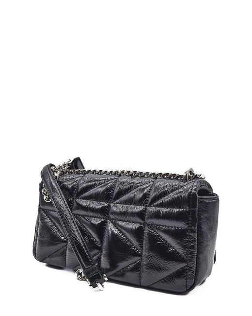 Karl Lagerfeld Black K/Kuilt Shiny Small Crossbody Bag
