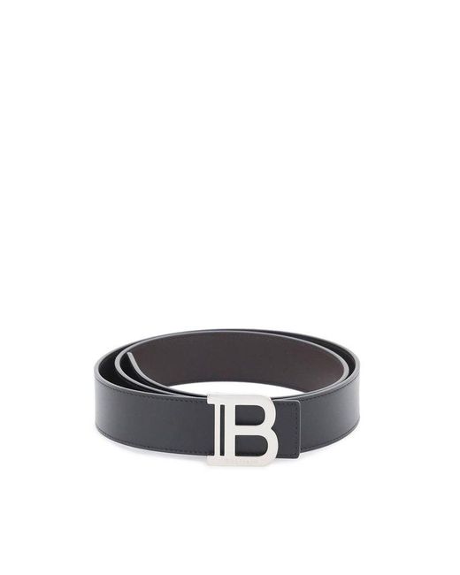 Balmain Black Reversibile B-belt for men