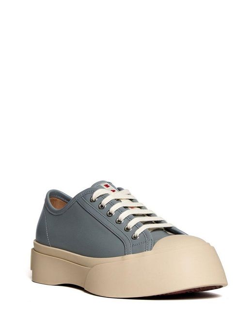 Marni White Logo Patch Platform Pablo Sneakers
