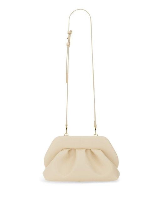 THEMOIRÈ Natural Tia Pleated Clutch Bag
