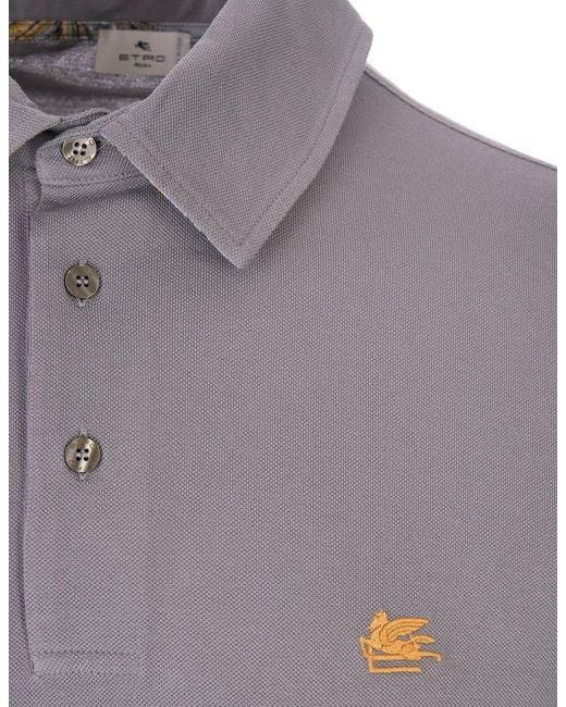 Etro Men's Logo-Embroidered Polo Shirt