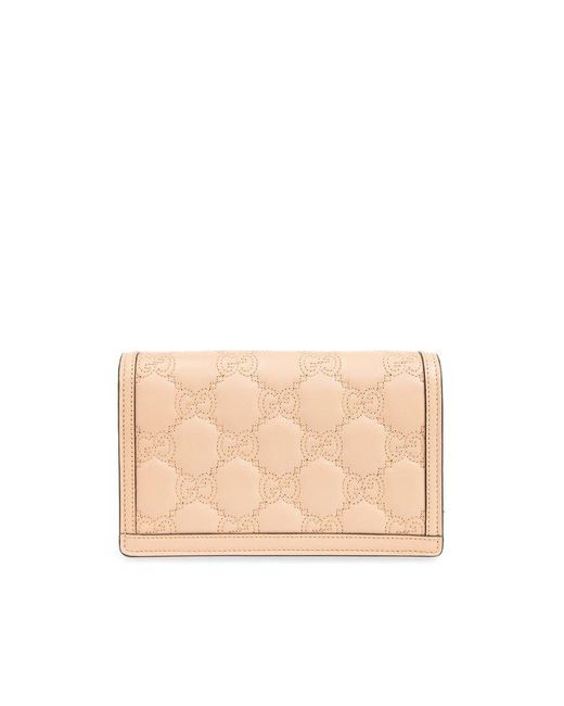 Gucci Natural Quilted Wallet On Chain,