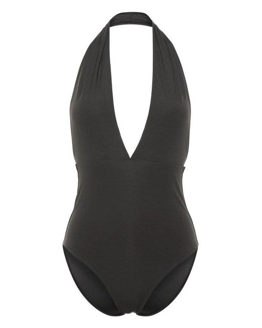 Totême  Black Halterneck Stretch-jersey Swimsuit