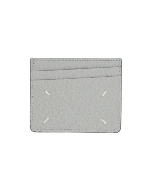 Maison Margiela Gray Four Stitches Cardholder for men