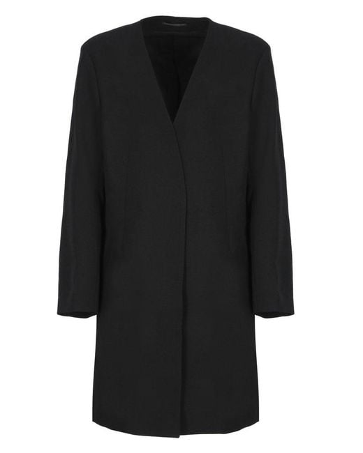 ジャケット・アウター 23SS y's Yohji Yamamoto NO COLLAR JACKET Yohji Yamamoto Army Gabardine No-Collar Jacket in Black for