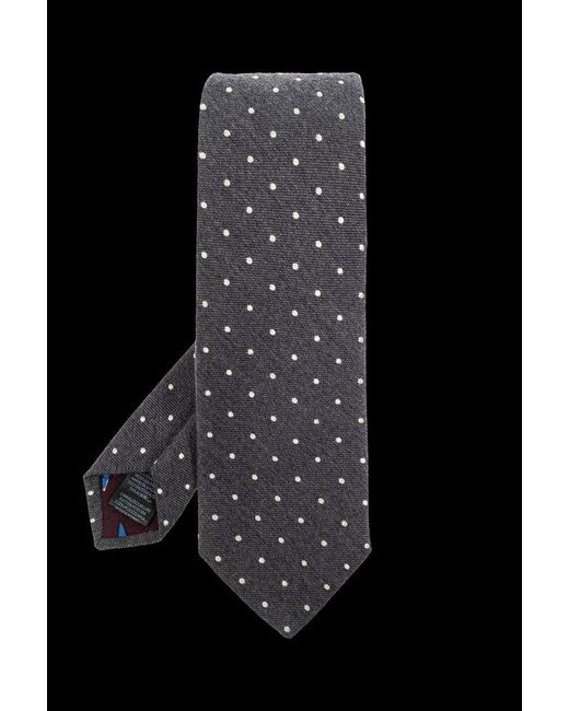 Paul Smith Black Polka Dot Tie for men