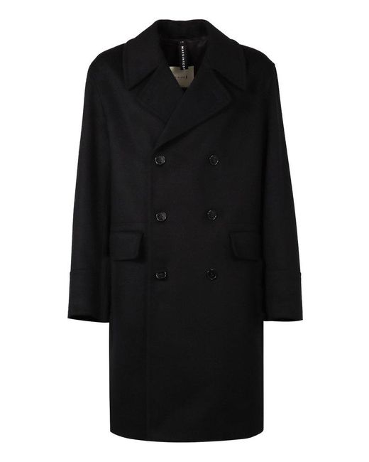 Mackintosh Black Double Breasted Overcoat for men