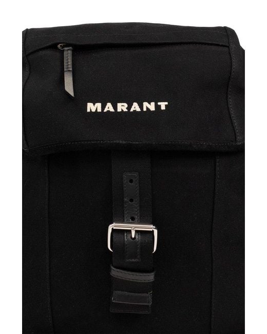 Isabel Marant 'troy' Backpack With Logo, in Black | Lyst Isabel Marant 'troy' Backpack With Logo, in Black | Lyst