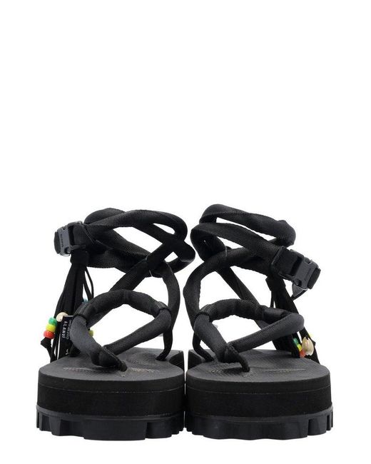Alanui X Suicoke Gut Round-toe Sandals in Black | Lyst