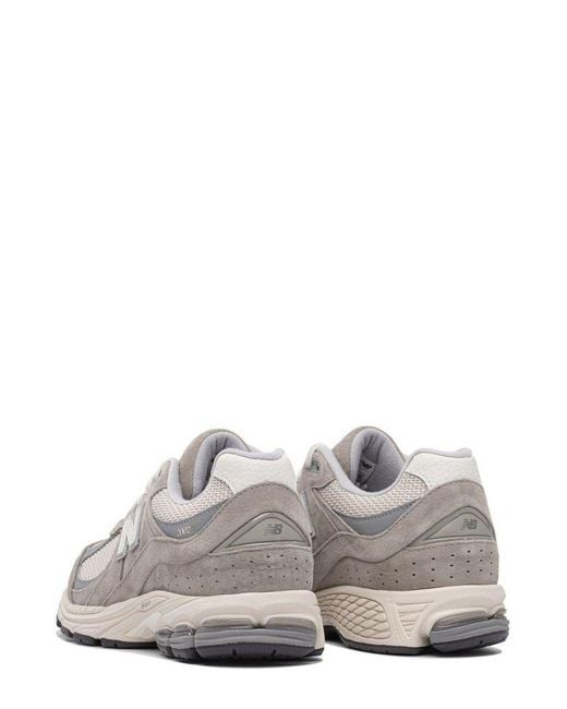 New Balance White 2002R Lace-Up Sneakers for men