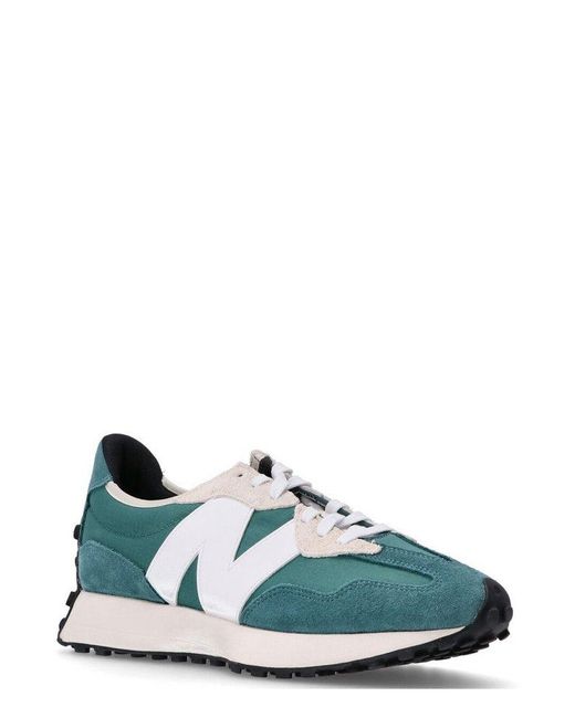 New Balance Green 327 Lace-Up Sneakers for men