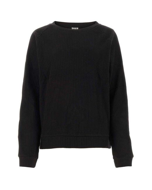 Baserange Black Long Sleeved Ribbed Sweater