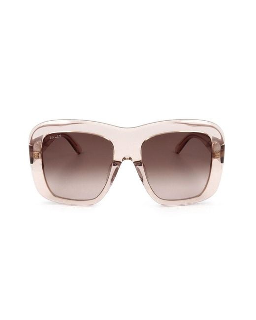 Bally Black Square Frame Sunglasses