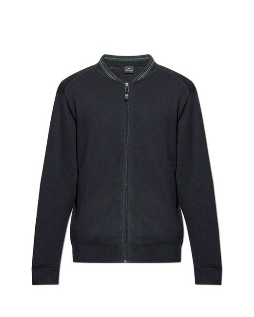 Paul Smith Blue Zip-Through Cardigan for men