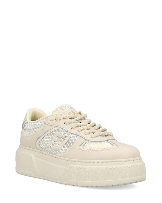 Fendi Natural Match Platform Low-Top Sneakers
