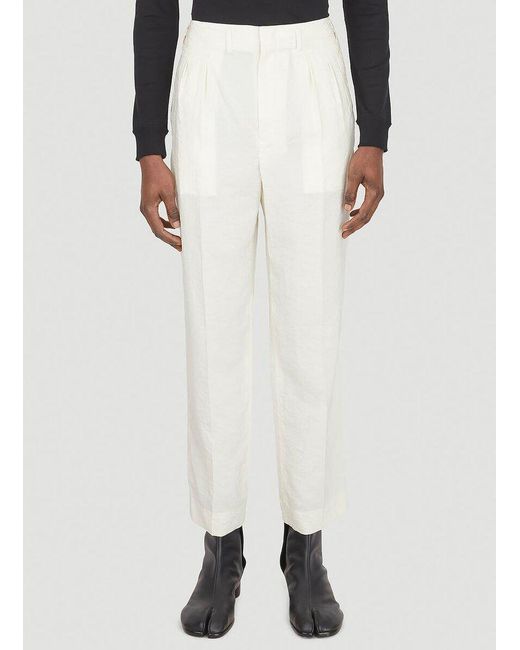 Lemaire Silk Pleat Straight Leg Pants 