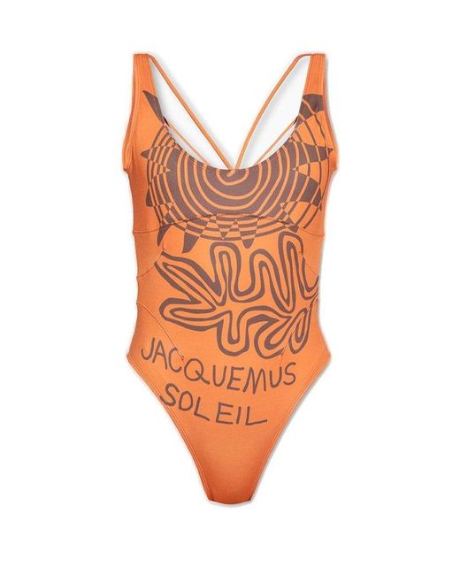 Jacquemus One Piece Swimsuit in Orange | Lyst