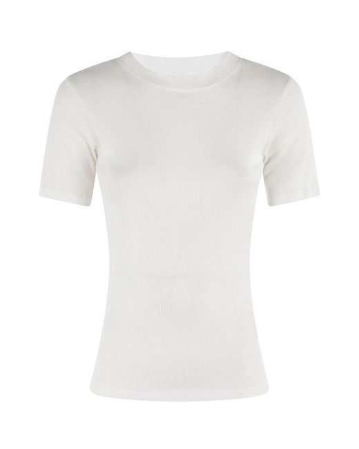 Loulou de Saison White Avalyn Ribbed Top