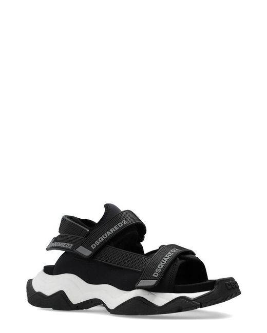 DSquared² Black Touch-strap Chunky Sandals for men