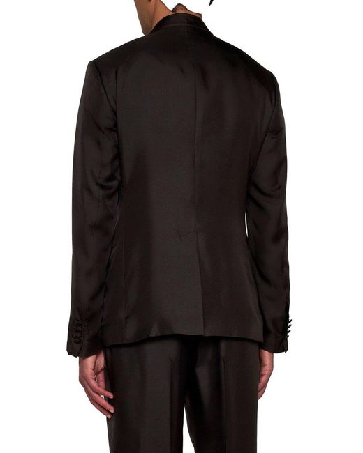 Dolce & Gabbana Black Double-breasted Taormina-fit Jacket for men