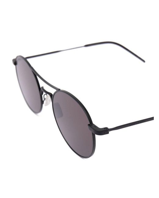 Saint Laurent Black Round Frame Sunglasses