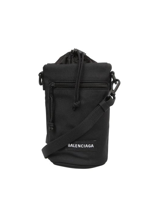 Balenciaga Synthetic Logo Printed Clutch Bag in Black for Men - Lyst