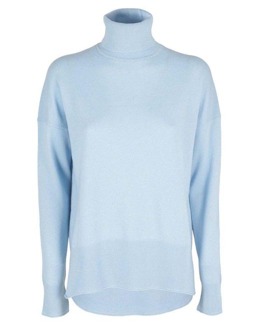 Theory Cashmere Karenia Turtleneck Jumper in Blue | Lyst