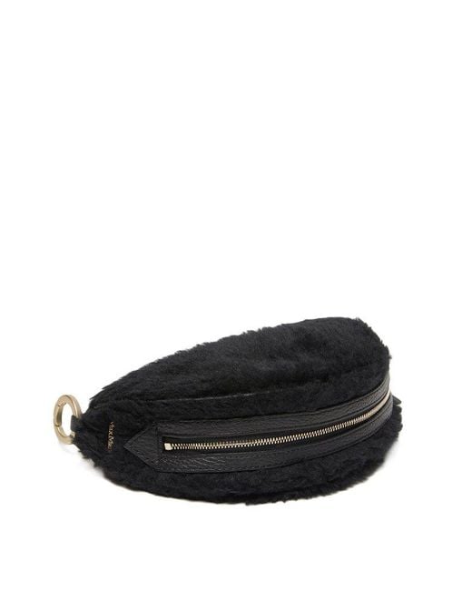 Max Mara Black Zip-around Mini Tote Bag