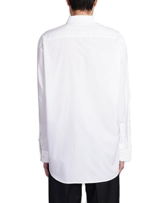 Helmut Lang White Oversized Poplin Shirt for men