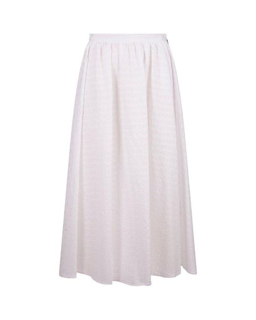 MSGM White Long Skirt