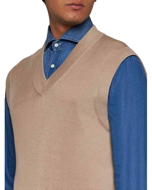 Brunello Cucinelli Natural Sweaters for men