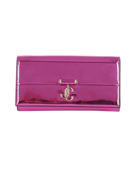 Jimmy Choo Pink Avenue Chained Wallet