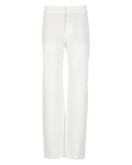 Moschino White Jeans Wide-leg Tailored Trousers