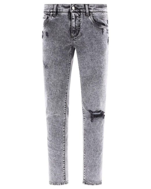 Dolce & Gabbana Gray "stonewashed" Jeans for men