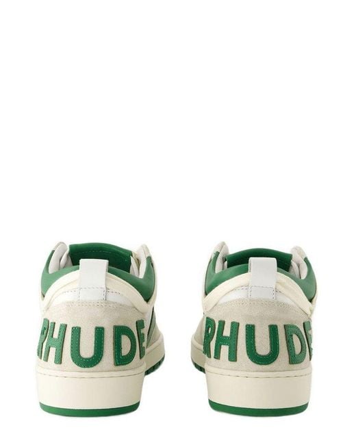Rhude Green Rhecess Low-Top Sneakers for men