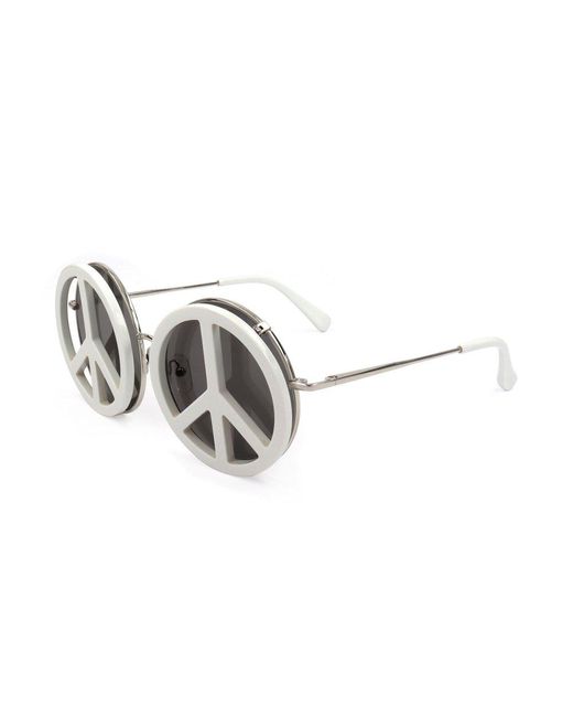 Yazbukey Black Linda Farrow X Round Frame Sunglasses