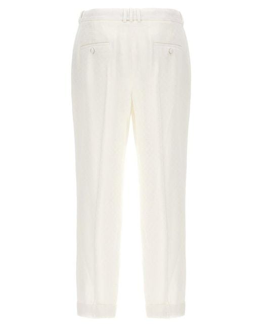 Balmain White Monogramma Pants for men