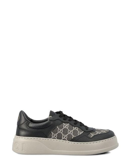 Gucci Gg Monogrammed Low-top Sneakers in Black for Men | Lyst
