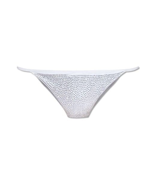 DSquared² White Icon Clubbing Micro Bikini Top