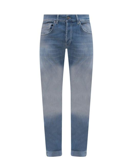 Dondup Blue Straight-leg Slim-cut Jeans for men