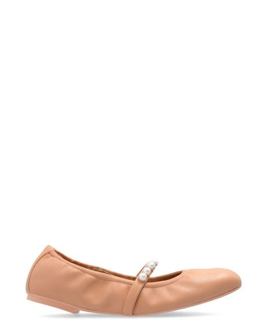 Stuart Weitzman Pink Goldie Ballet Flats