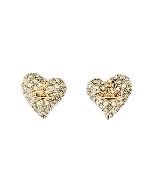 Vivienne Westwood Metallic Tiny Diamante Earrings
