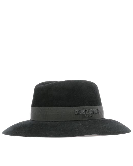 Dior Black Logo Embossed Cowboy Hat