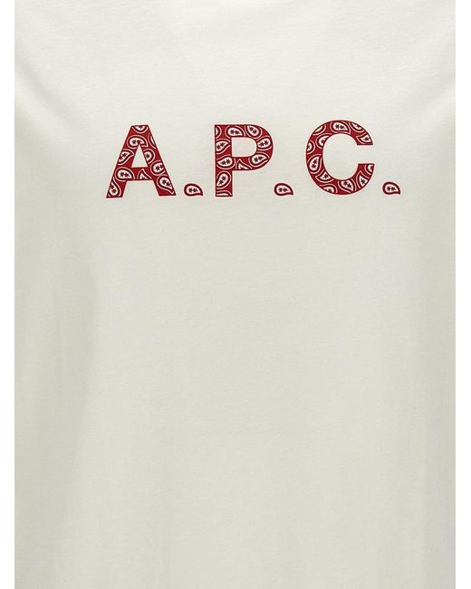 A.P.C. White 'James' T-Shirt for men
