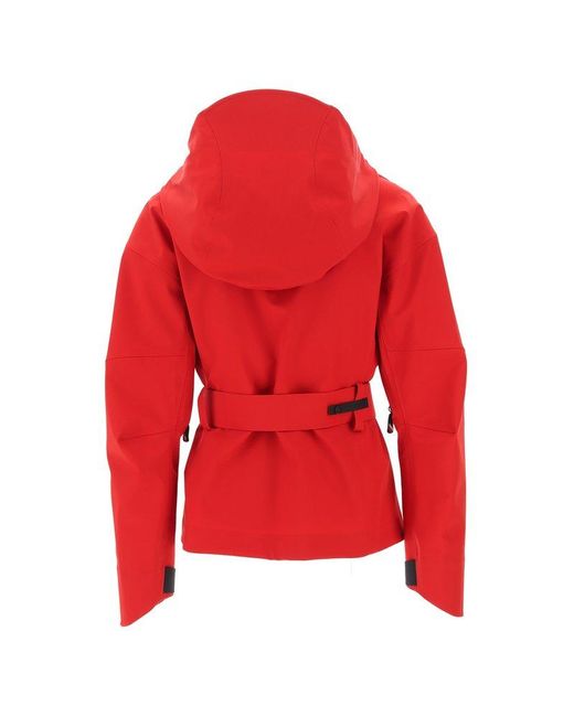 3 MONCLER GRENOBLE Red Belted Long-sleeved Jacket