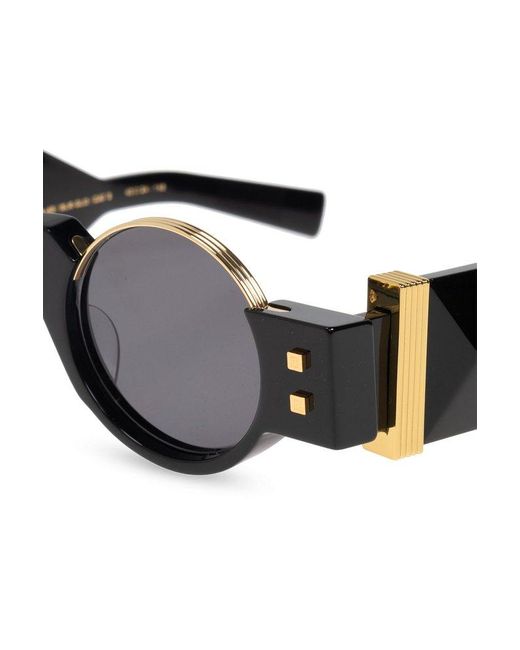 Balmain Black Olivier Ii Round Frame Sunglasses for men