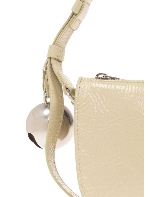 Burberry White 'shield Mini' Shoulder Bag,