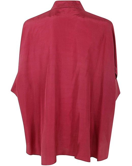Antonelli Red Bassano Short Sleeved Oversize Shirt