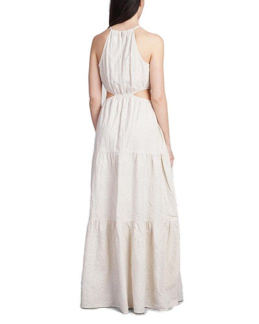 Mc2 Saint Barth White Kaby Cut-out Detailed Sleeveless Dress